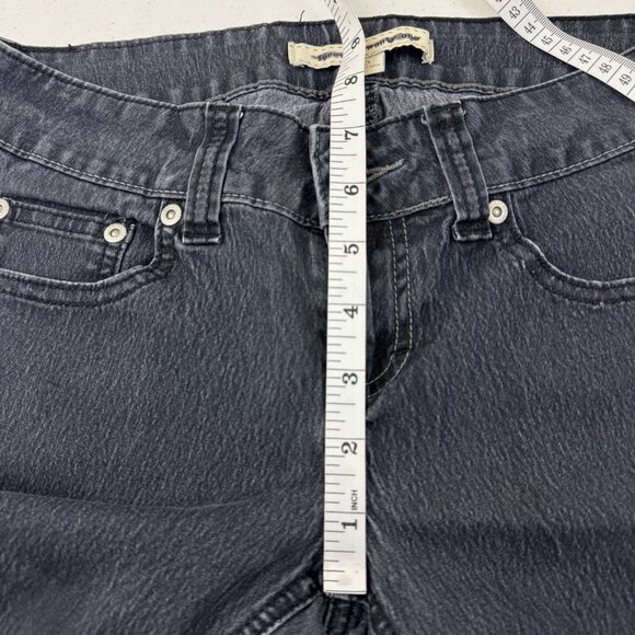 FOREVER 21 Women's Black Wash Low Rise Jeans Size 25 Straight Leg Stretch - Picture 9 of 11
